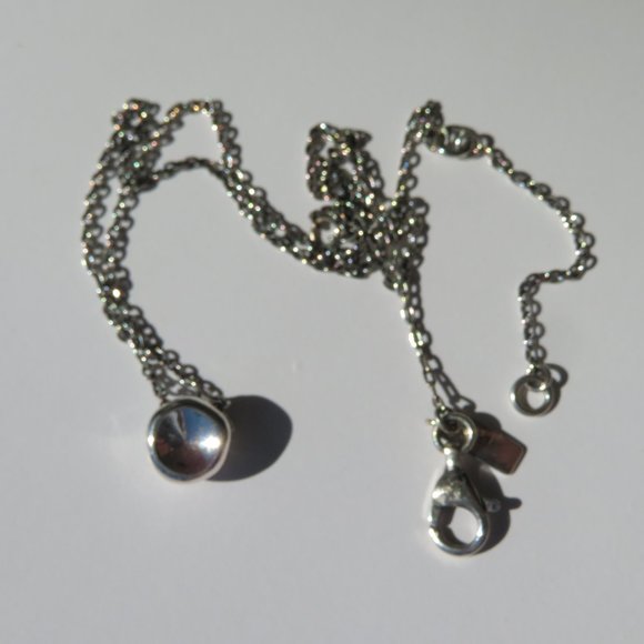 Elizabeth And James Small Mushroom Pendant On Chain Sterling Silver CZ - Picture 5 of 14